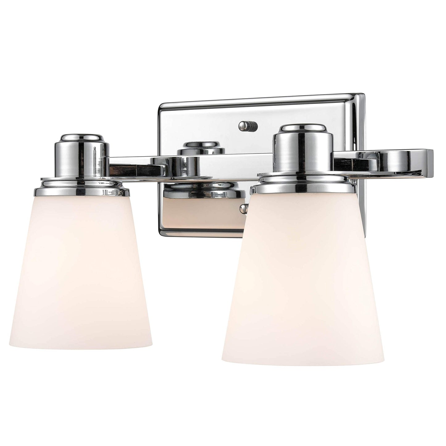 Linea di Liara Terracina Chrome Bathroom Light Fixtures Over Mirror 2-Light Bathroom Vanity Lights Fixture Wall Lighting Restroom Light Fixture