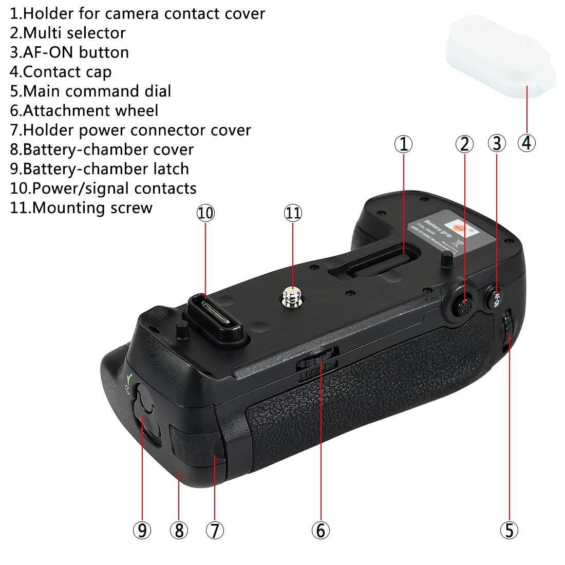DSTE MB-D18 Vertical Battery Grip Compatible with Nikon D850 Digital Camera, Working with EN-EL15 ENEL18A (Battery Not Included)