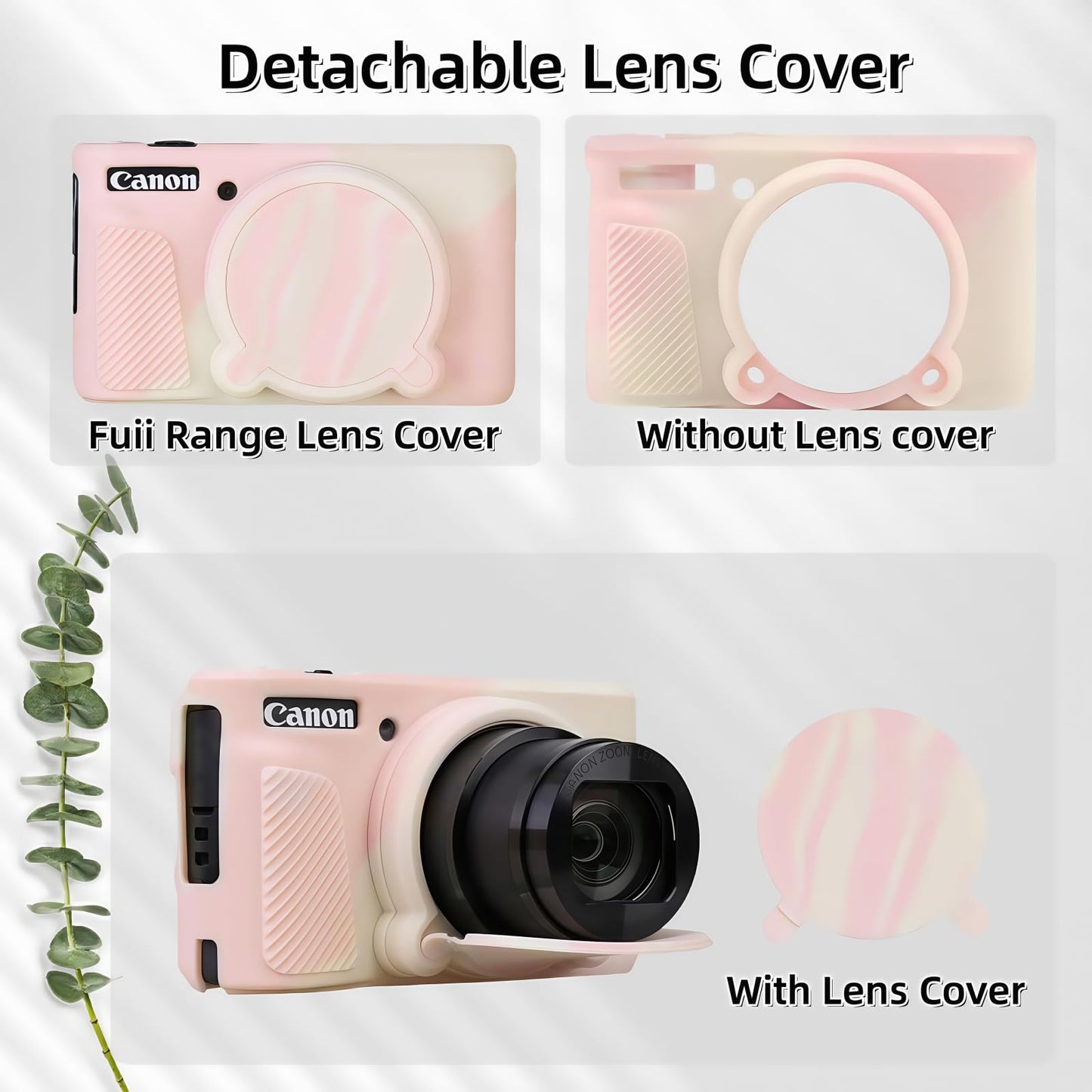SZHSYJY Camera Case for Canon PowerShot SX740/ SX730 Digital Camera,Soft Silicone Protective Bag Removable Lens Cover,Anti-Scratch Slim Fit