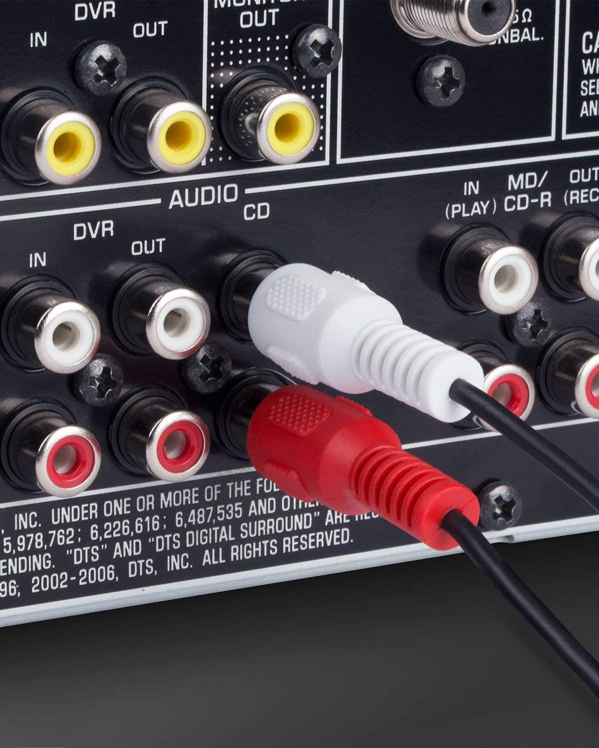 25 Feet 2 RCA Male to Male Audio Cable (2 White/2 Red Connectors), CNE467059