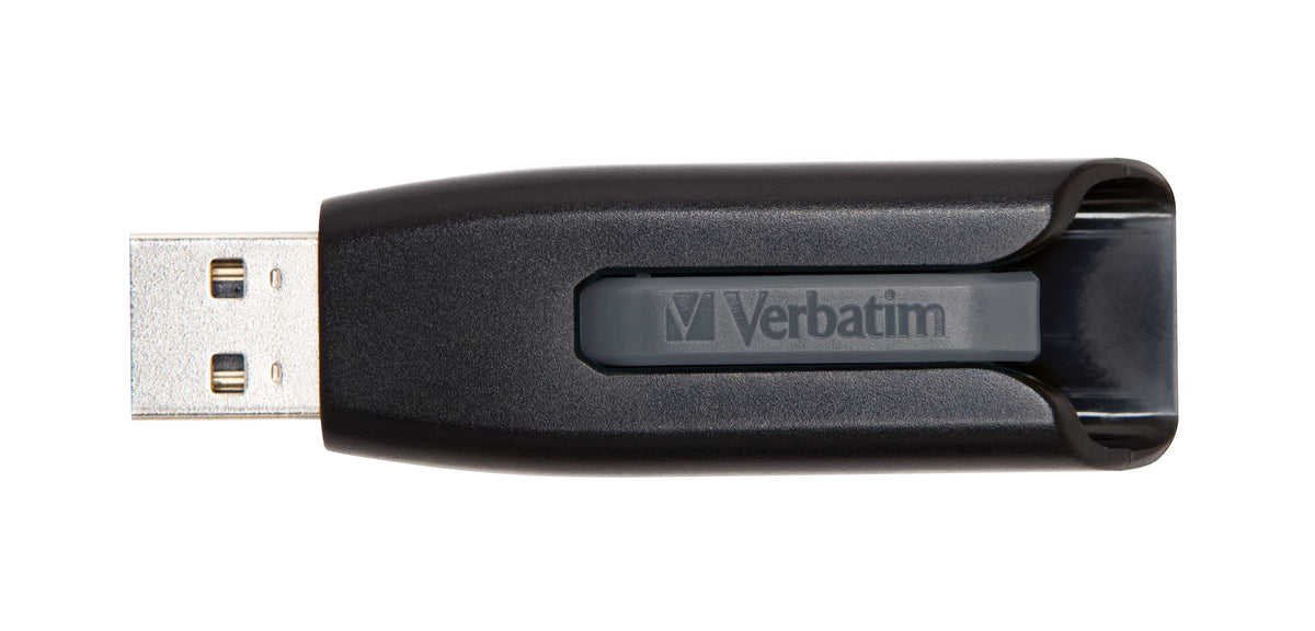 Verbatim 256GB Store n Go V3 USB 3.2 Gen 1 Flash Drive, Retractable - Gray