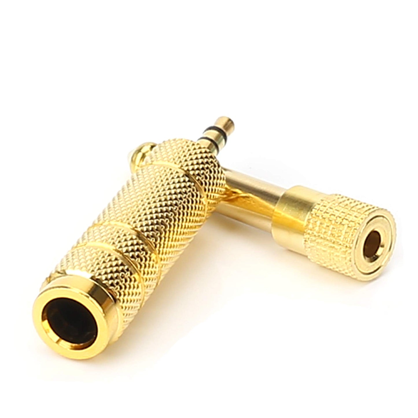 SiYear 3.5mm 1/8 inch TRS Plug to 6.35mm 1/4 inch Jack and 3.5mm Female to 6.35 Male Plug Gold Plated Set Audio Stereo Adapter Converter