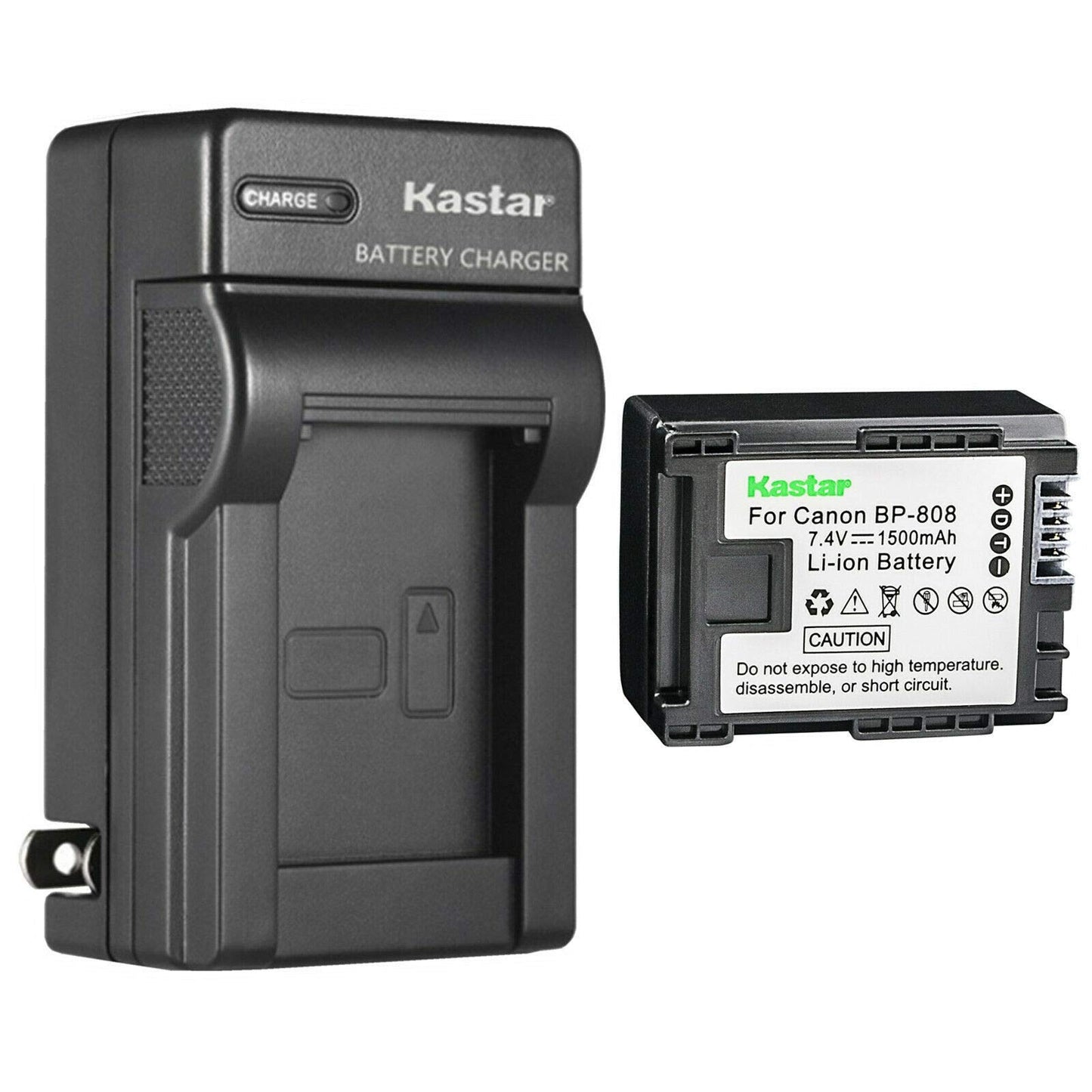 Kastar 1-Pack BP-808 BP808 Battery and AC Wall Charger Compatible with Canon FS10, FS11, FS20, FS21, FS22, FS31, FS40, FS100, FS200, FS300, FS400, HF
