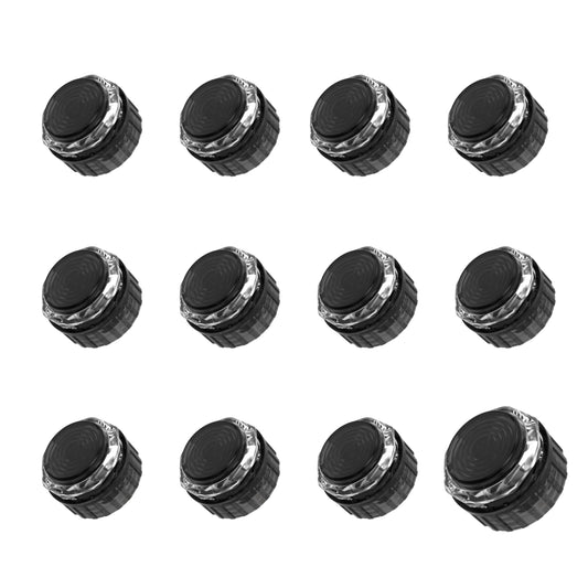24mm 30mm Gamerfinger Mechanical Arcade Buttons with Mechanical MX Speed Silver Switches Arcade Push Buttons (Black)