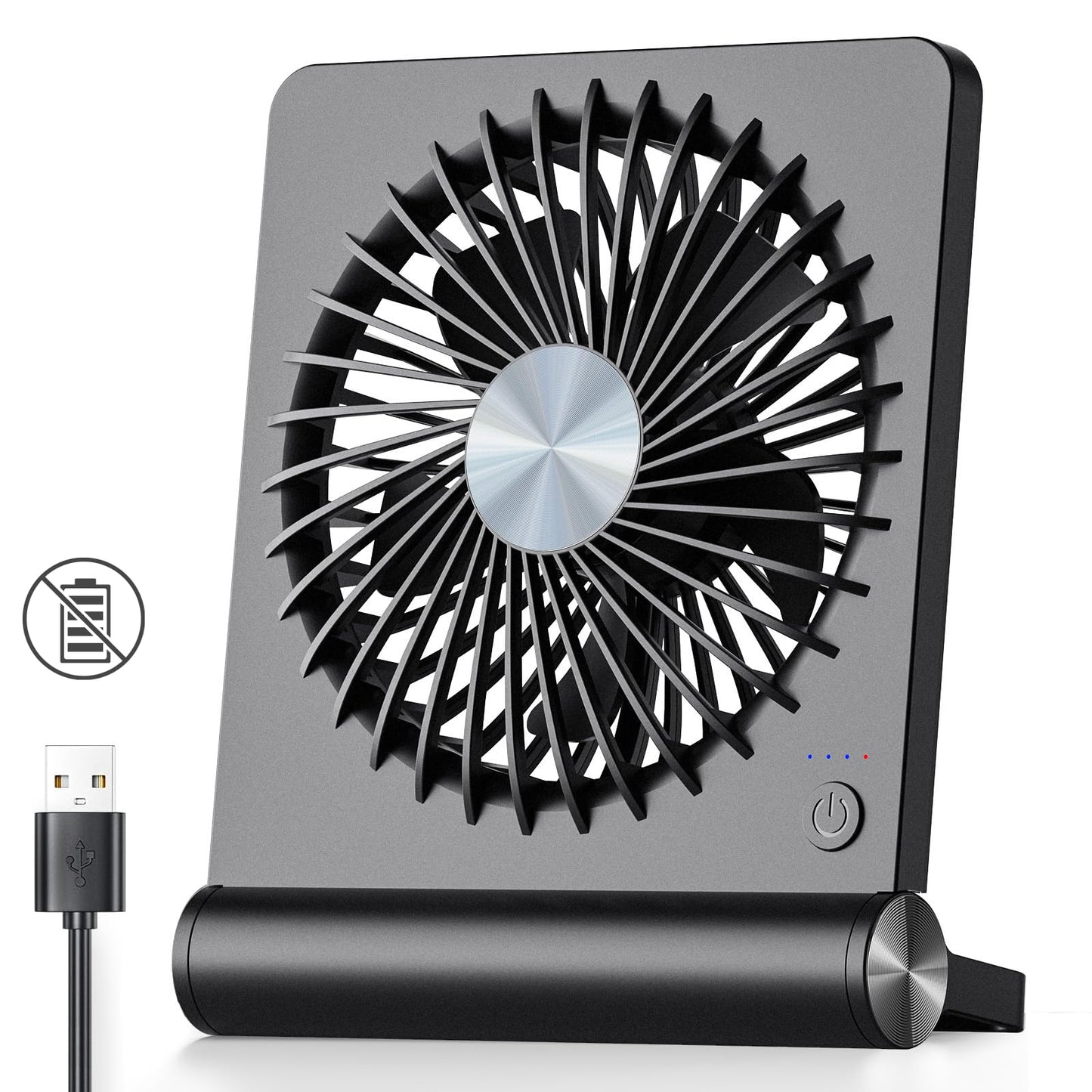 Koonie USB Desk Fan, Strong Wind Ultra Quiet Small Mini Fan