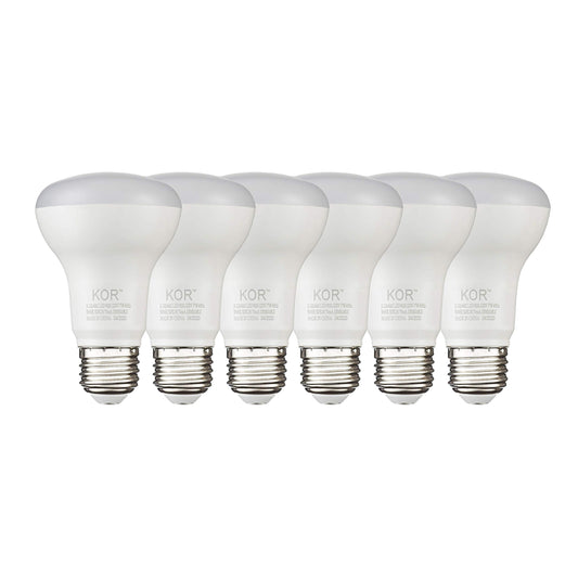 KOR R20 LED Flood Light Bulbs, 50W Equivalent, 5000K Bright White, 6-Pack
