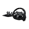Logitech G920 Driving Force Racing Wheel and Floor Pedals, Real Force Feedback, Stainless Steel Paddle Shifters, Leather Steering Wheel Cover for Xbox