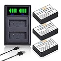 PowerTrust 3X LP-E10 Battery and Dual USB Charger for Canon 1100D 1200D 1300D Rebel T3 T5 KISS X50 X70 Battery