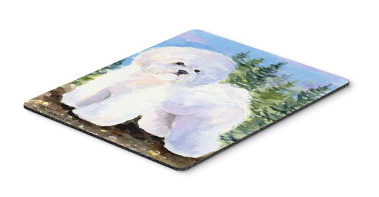 Caroline's Treasures SS8916MP Bichon Frise Mouse Pad, Hot Pad or Trivet for Home Office Gaming Working Computers Laptop Mouse Mat,Washable Large