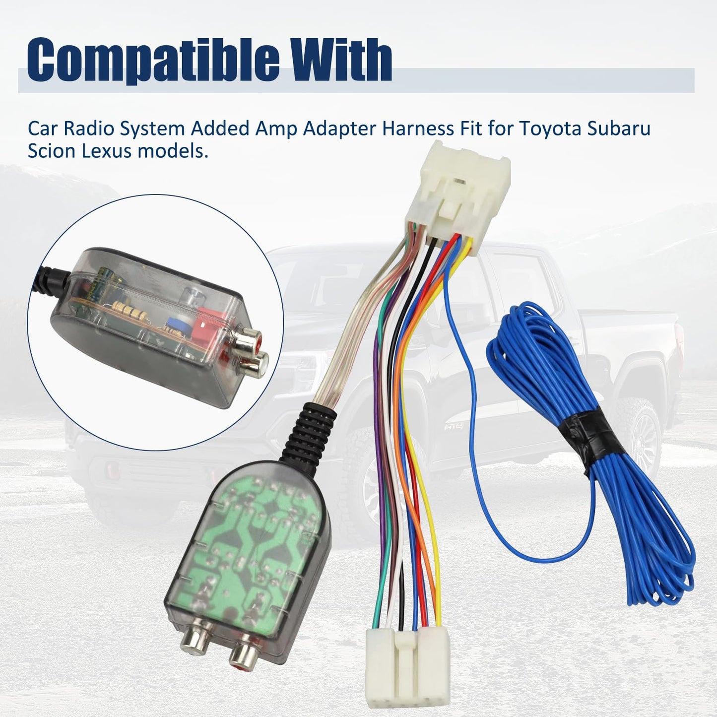 Add an Amp Amplifier Adapter Interface to Factory Radio System Fit for Toyota Subaru Scion Lexus
