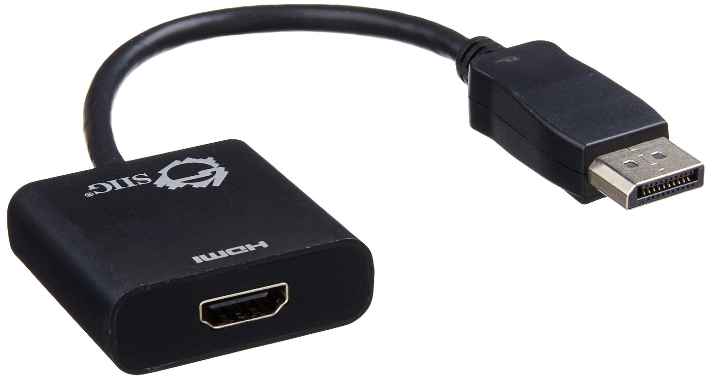 SIIG DisplayPort to HDMI Adapter Converter (CB-DP0Q11-S1), Black