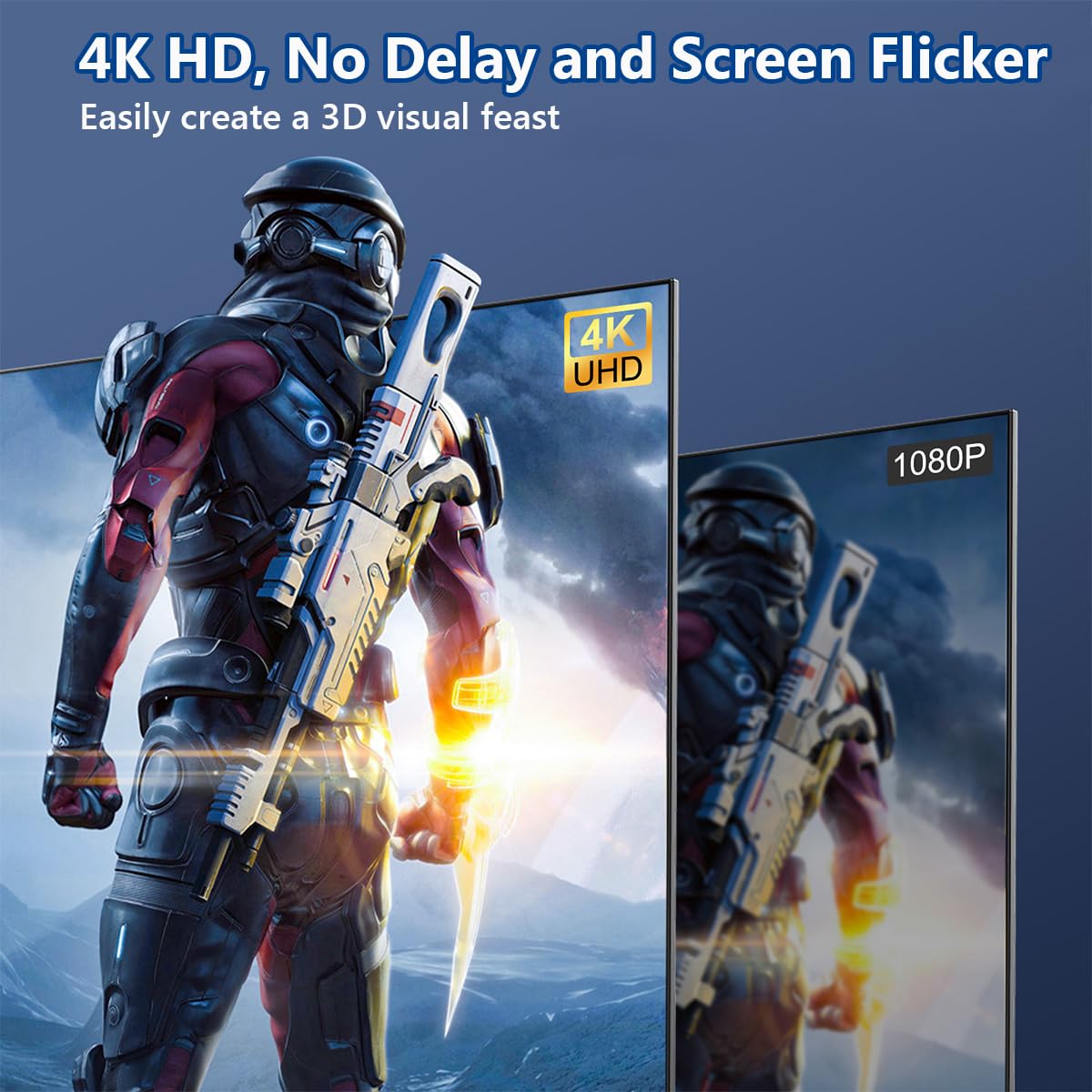 4K DisplayPort to HDMI Cable 6FT, [Gold-Plated, Aluminum Shell] Uni-Directional DP to HDMI 4K@30Hz Display Cord for HDTV, Monitor, Projector