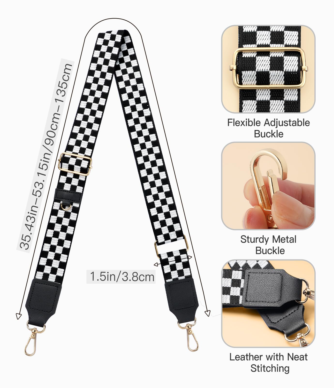 TiMOVO Clip and Go Phone Strap Crossbody with Leather Wallet, Adjustable Anti-Theft Phone Lanyard with Zippered Pouch, Universal Cell Phone Neck