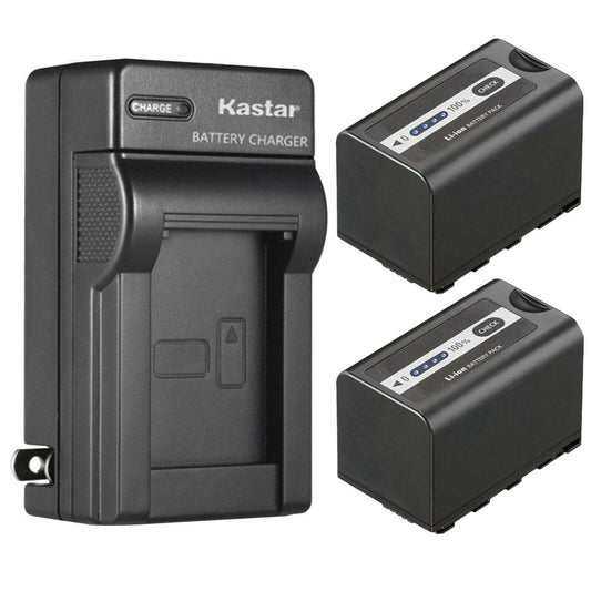Kastar 2-Pack Battery and AC Wall Charger Replacement for Panasonic Lumix BGH1 Cinema 4K Box Camera, AG-CX10, AG-CX350, AG-DVX200, AG-DVX200PJ