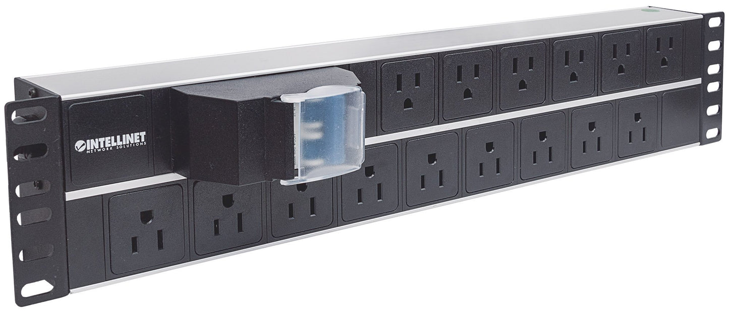 Intellinet 19" 2U Rackmount 15-Way Power Strip - US Type