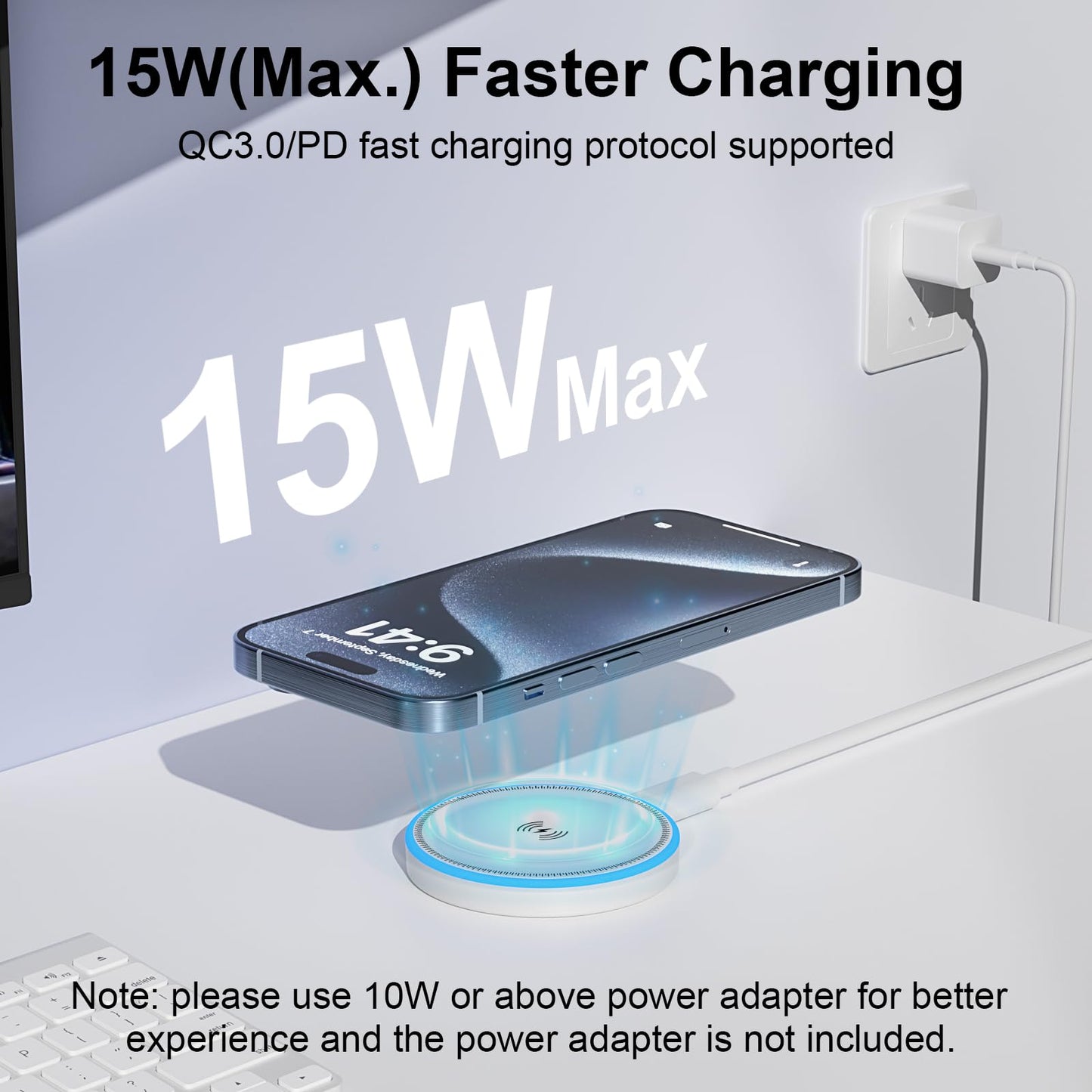 Magnetic Charger 2Pack 15W Magnetic Wireless Charger Fast Charging Pad with 6FT USB C to USB C Cable Compatible with iPhone 16/15/14/13/12 Series