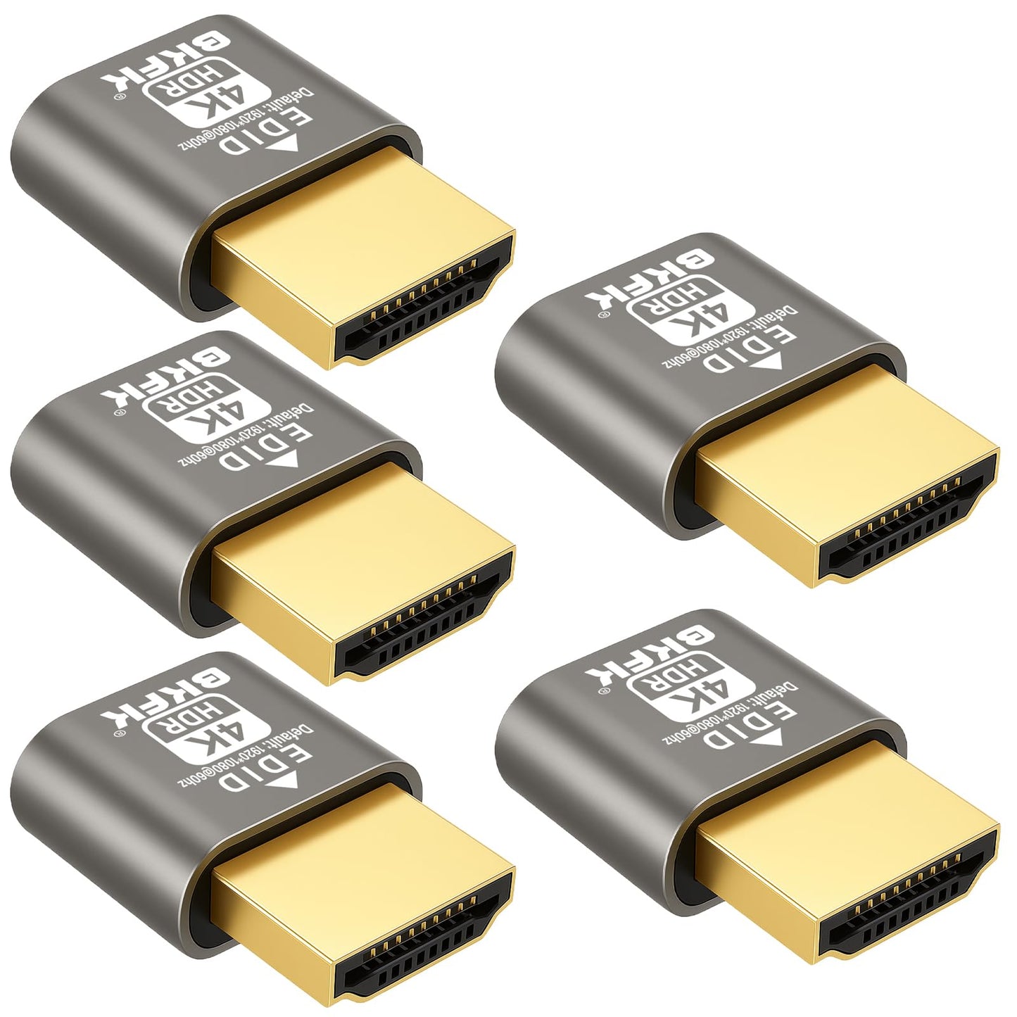 BKFK HDMI Dummy Plug 4K HDR, Headless Display Adapter,Virtual Monitor EDID Emulator,Supports up to 4k@60Hz,2K@60Hz,1080P@120Hz