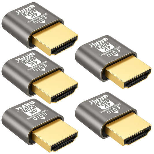 BKFK HDMI Dummy Plug 4K HDR, Headless Display Adapter,Virtual Monitor EDID Emulator,Supports up to 4k@60Hz,2K@60Hz,1080P@120Hz