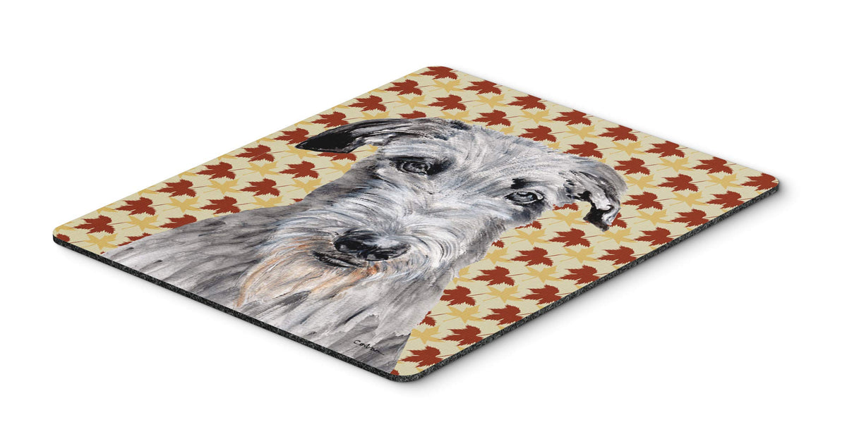 Caroline's Treasures SC9682MP Scottish Deerhound Fall Leaves Mouse Pad, Hot Pad or Trivet for Home Office Gaming Working Computers Laptop Mouse