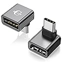 BCLINK 10Gbps USB C to USB Adapter (2 Pack), Up and Down 90 Degree Right Angle USB C Male to USB A 3.2 Female Converter for iPhone 16 15 Series…