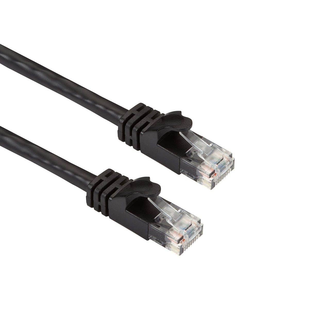 Black Box CAT6A 500-MHz Slim Molded Snagless Patch Cable UTP cm PVC BK 25FT