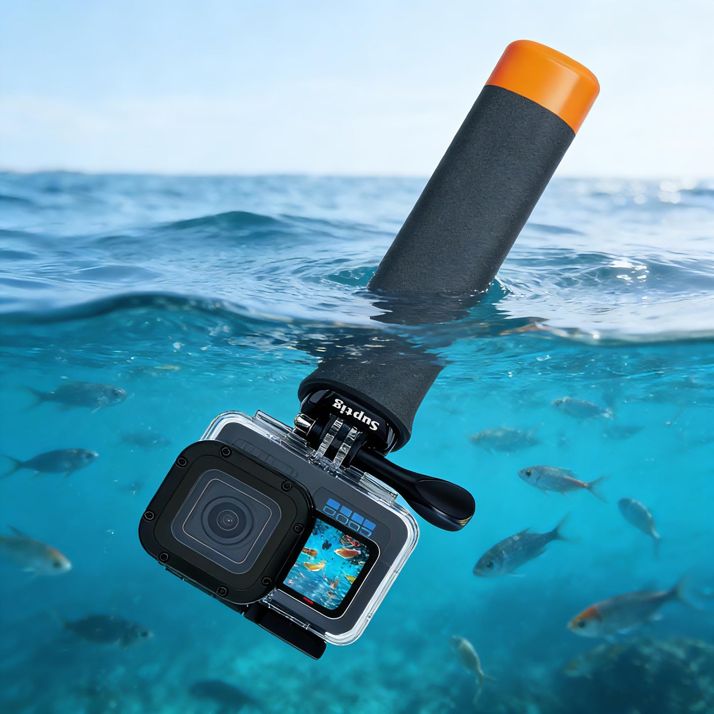 Suptig Upgraded Floating Hand Grip Compatible for Gopro Hero 13, Hero 12, 11, 10, 9, 8, 7, 6, 5, 4 Hero Session Gopro Max, Fusion DJI Action 6, 5