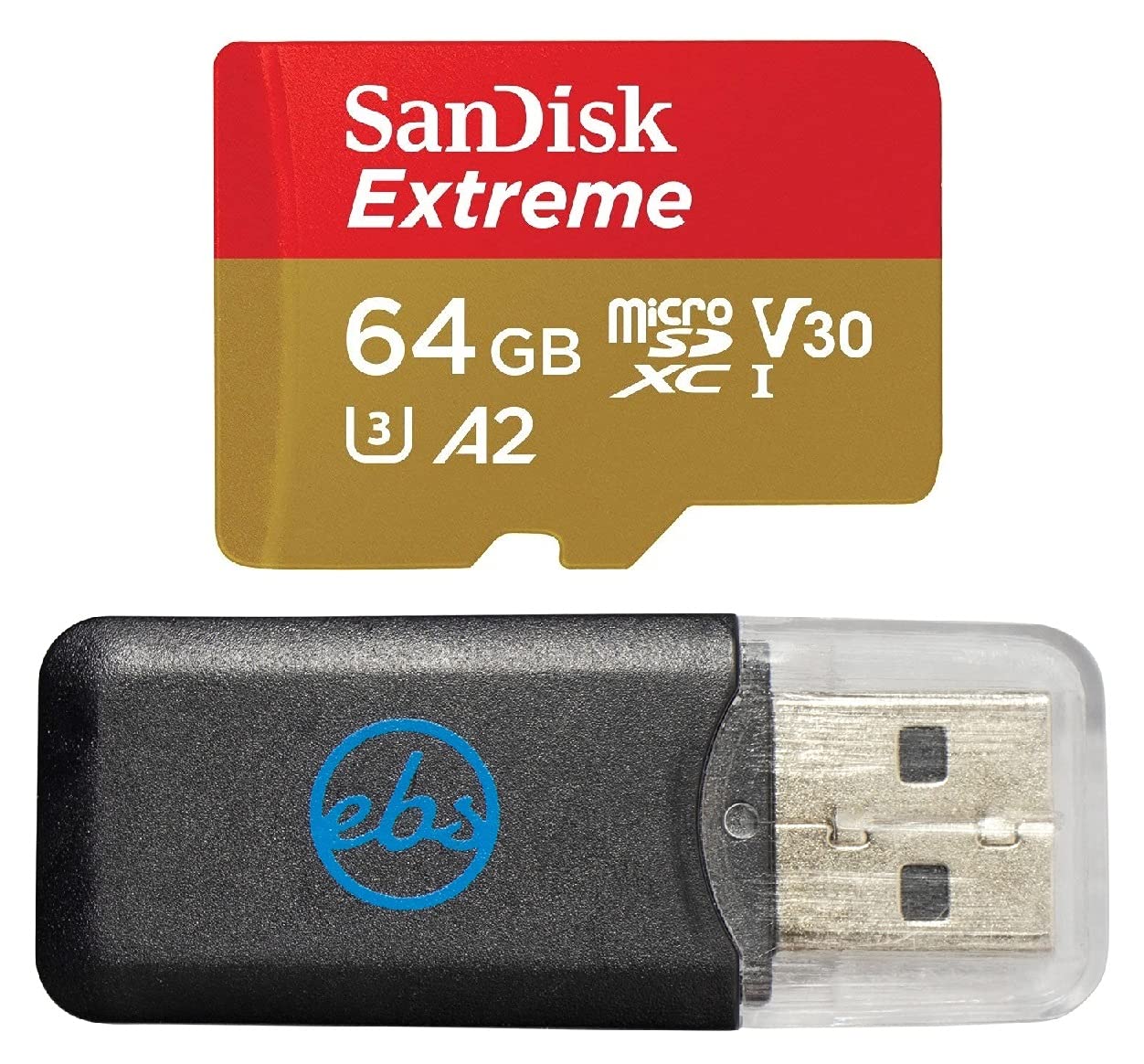 SanDisk 64GB MicroSDXC Extreme Memory Card Works with Motorola Phone Moto G 2022, Moto G Stylus 5G 2022, Moto G52 (SDSQXA2-064G-GN6MN) Bundle with (1)