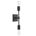 Linea di Liara Berbella 2-Light Matte Black Bathroom Vanity Light Fixtures Modern Wall Sconces Lighting Fixture Wall Lights for Hallway and Bedroom
