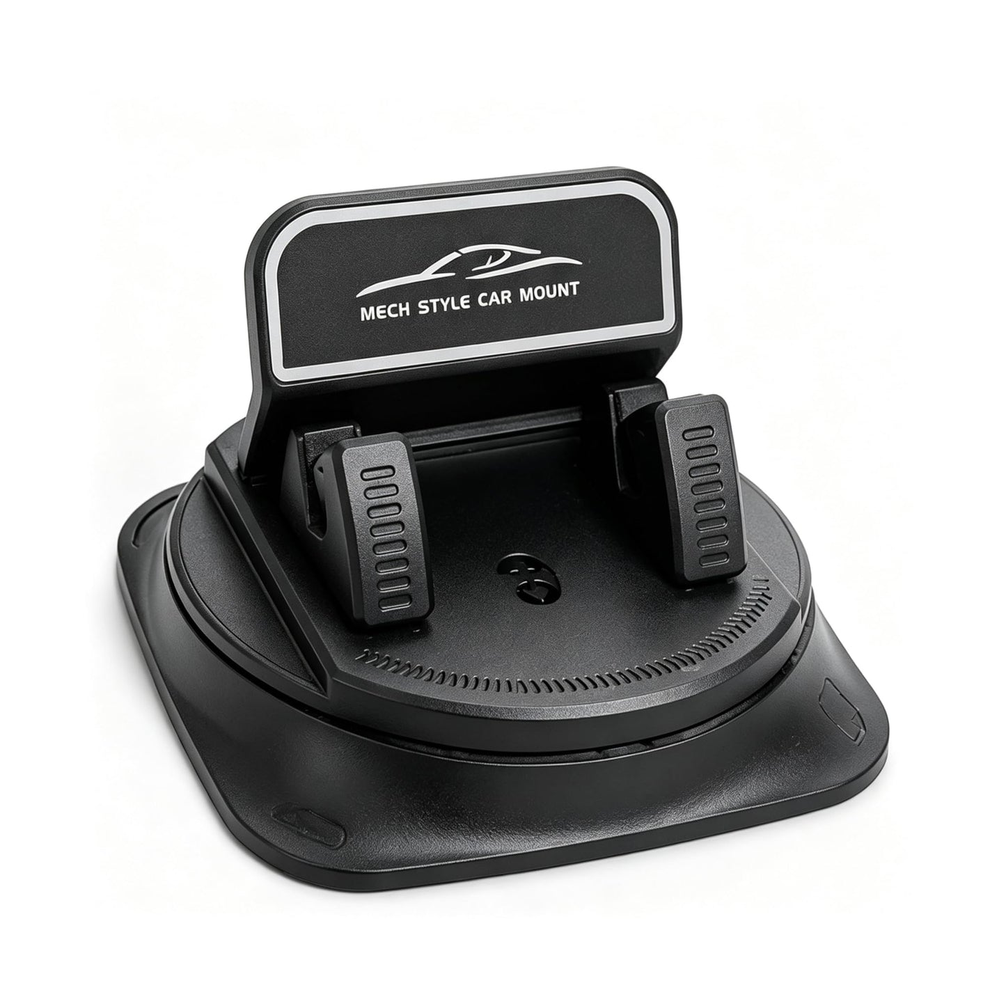 Longgue Dashboard Phone Holder with Adhesive Gel Pad, Anti-Slip Silicone Base & Spring Clip, 360° Rotation for Hands-Free Navigation, Compatible