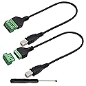 zdyCGTime 2.0 Type B USB Screw Terminal Block Cable USB 2.0 Type B Male Plug to 5 Pin/Way Female Bolt Screw with Shield terminals Pluggable Type