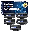 HI-Vision 5 Pack Compatible S2810X High Yield (6,000 Pages, 593-BBMF) Black Toner Cartridge Replacement for H815dw / S2810dn / S2815dn Printers