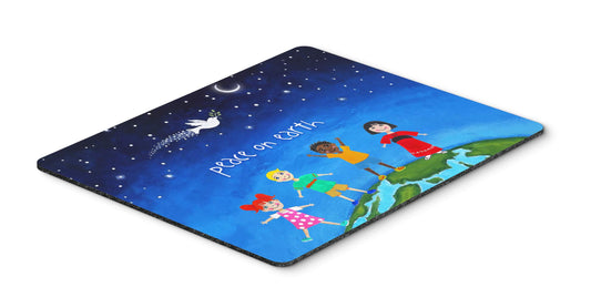 Caroline's Treasures VHA3039MP Peace on Earth Mouse Pad, Hot Pad or Trivet for Home Office Gaming Working Computers Laptop Mouse Mat,Washable Large
