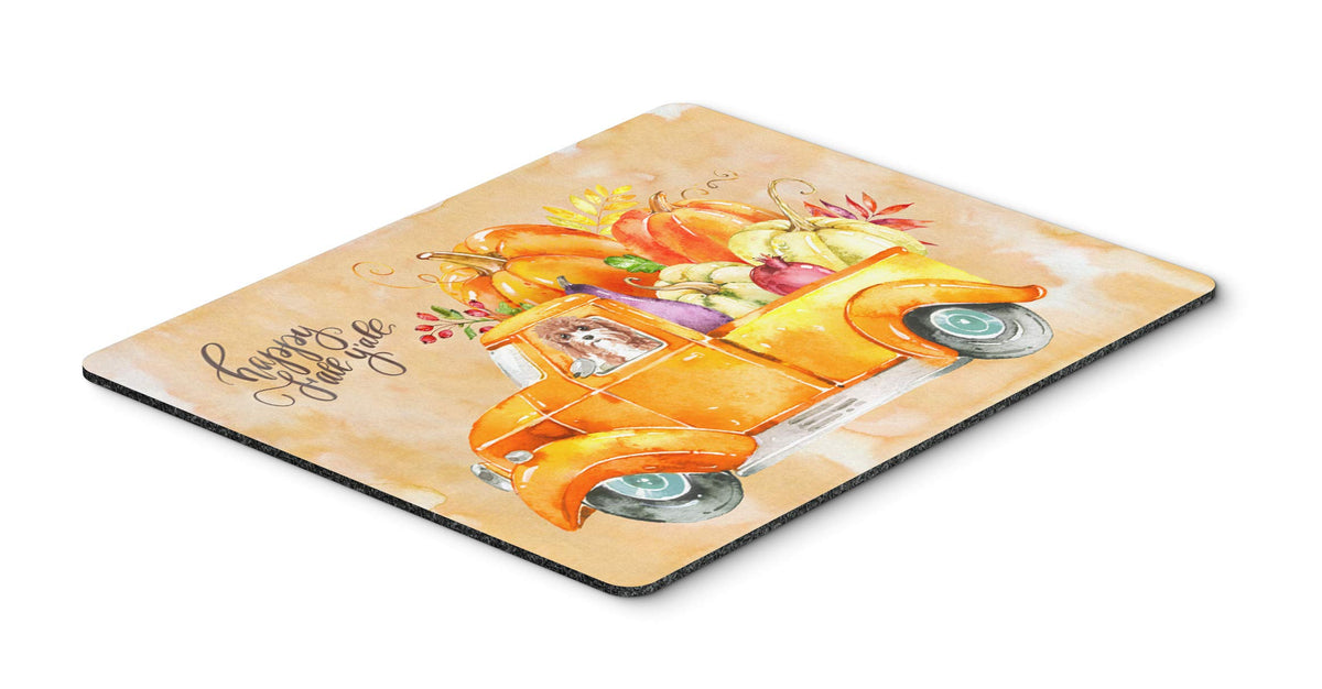 Caroline's Treasures CK2615MP Fall Harvest Cavapoo Mouse Pad, Hot Pad or Trivet for Home Office Gaming Working Computers Laptop Mouse Mat,Washable