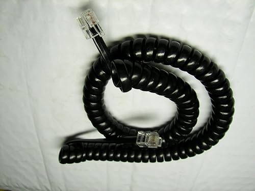 Fivetech Vodavi Black Handset Coil Cord Phone Starplus STS XTS Infinite Triad 14" (9' Ft)