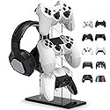 Wedorat Universal for PS5 Pro/PS5/PS5 Slim/Xbox 3 Tier Controller Stand and Headset Holder Game Accessories Storage Bracket for PS5 Pro/PS5/PS5