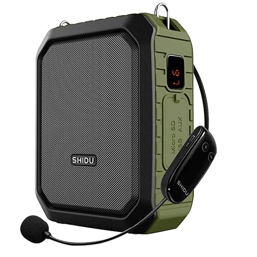 Voice Amplifier with Wireless Headset Mic - 18W 4400mAh Rechargeable Mini Pa System, Bluetooth 4.2, Waterproof IPX5 Portable Speaker for Teacher