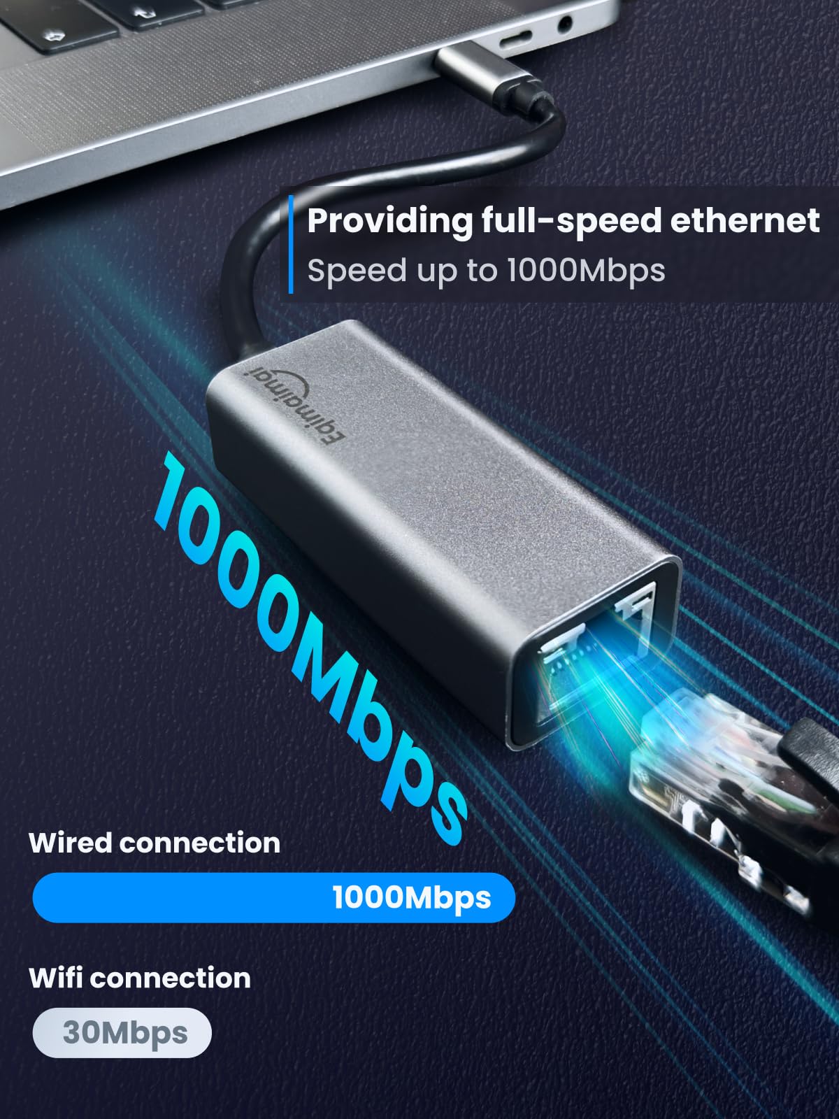 USB C to ethernet Adapter,Ethernet to USB c,TypeC to RJ45 Ethernet Adapter 1Gbps Gigabit Ethernet Compatible for MacBook Pro/Air,Dell