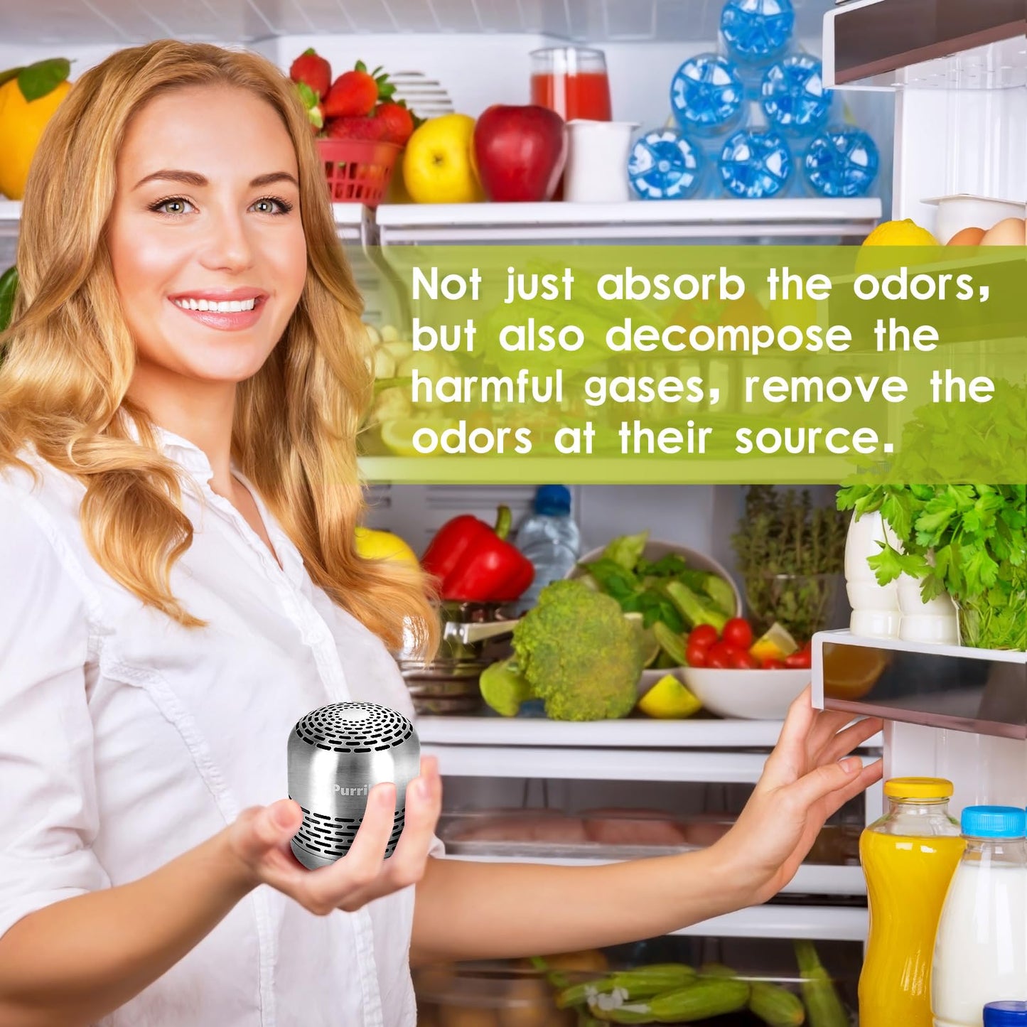 Purriko Refrigerator Deodorizer,Long-Lasting Fridge Odor Eliminator