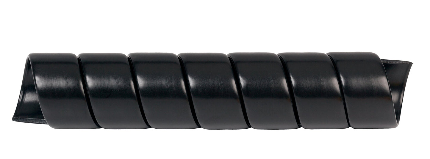 Caplugs SPSS Series - Plastic Safeplast Safe-Spirals, Spiral Wrap Hose & Cable Protector, Black HD-PE, 0.67" OD x 100' L Hydraulic & Pneumatic Hoses
