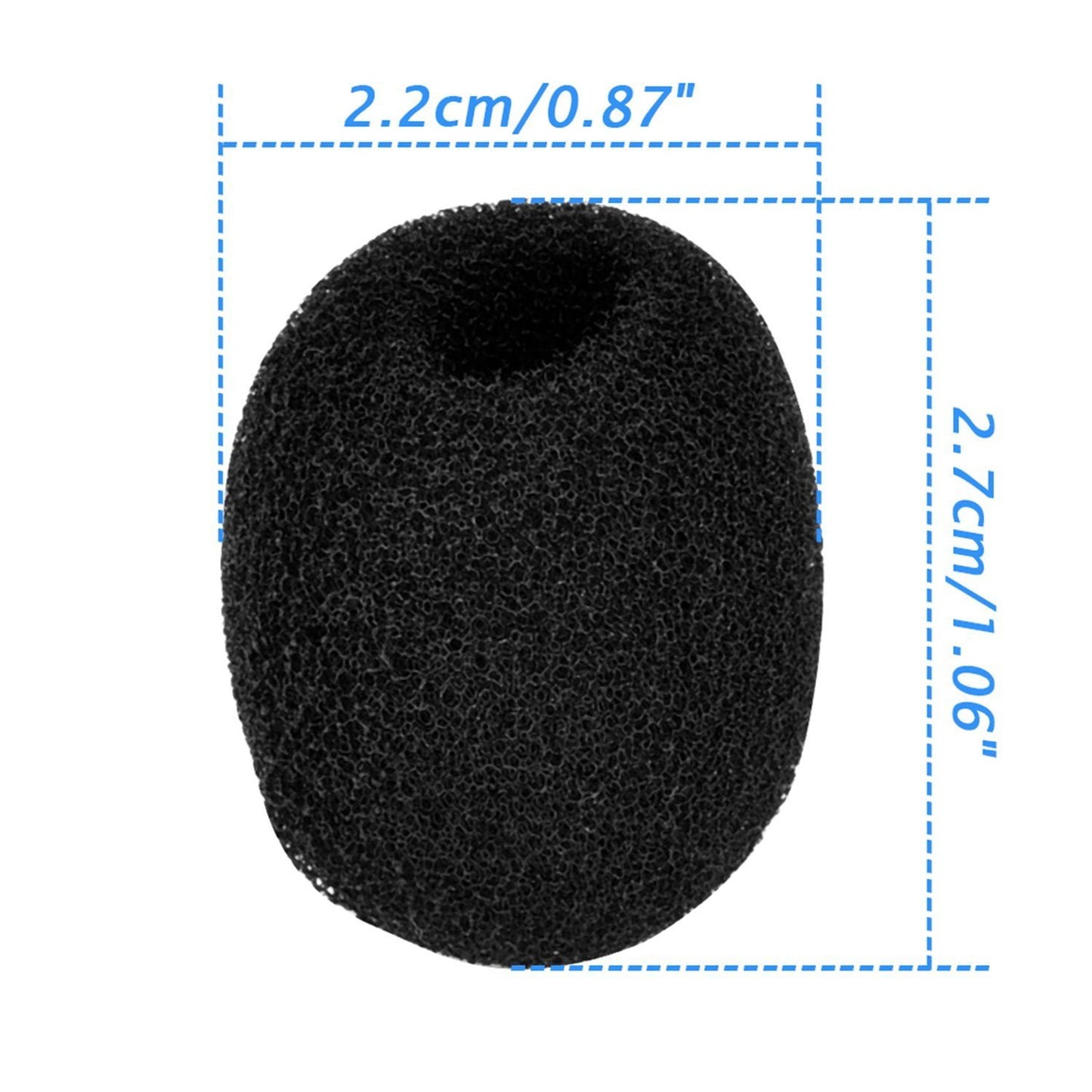Eboot 15 Pack Mini Microphone Covers Foam Windscreen Lapel Headset Mic Foam Cover Protection for Small Lapel and Lavalier Microphones (Black)