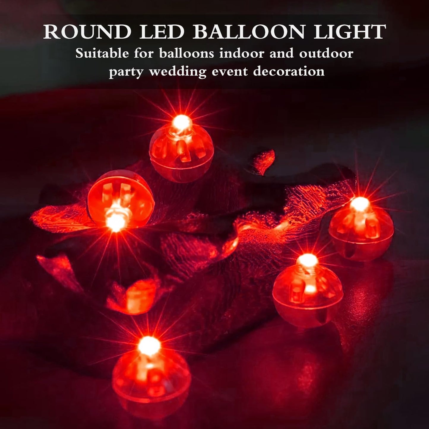 FWYWNL 100pcs Balloon Lights,Round LED Ball Lamp for Latex Balloon Paper Lantern Party Wedding Festival Christmas Halloween Decorative?Long Standby