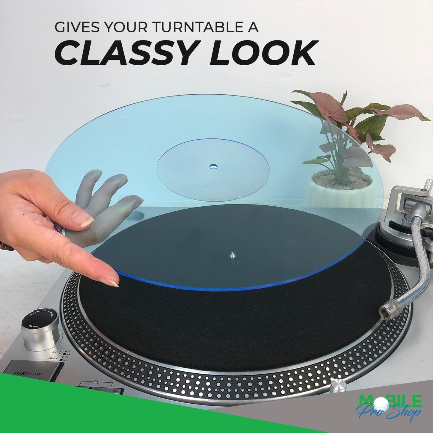 Acrylic Turntable Mat-Platter Vinyl Slipmat for 12 Inches LP Players-Reduced Noise & Improves Sound Quality & Provides Tighter Bass-Anti Static Record