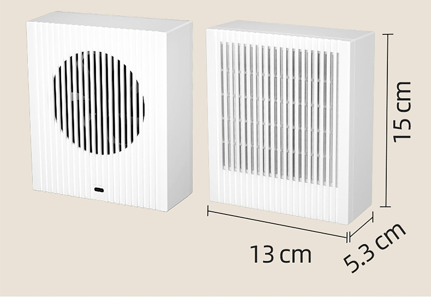 DeepCrush Small Desktop Air Purifier for Bedroom & Office (1, White, Standard)