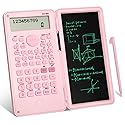 Niodel Scientific Calculator with LCD Writing Tablet Notepad, 240 Functions Foldable Math Calculator, Dual-Line 10+2 Digit Large Display, Portable