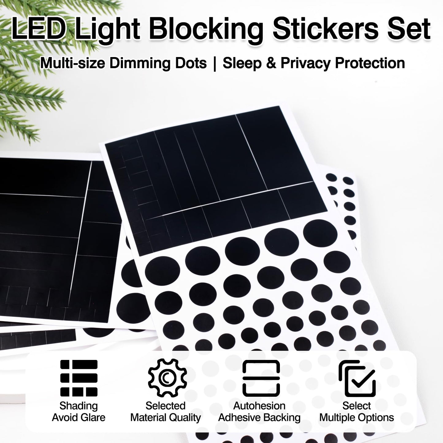 Brvlsoc Vinyl Webcam Covers - Restickable Privacy Stickers for Laptop, Smartphone, Tablet, Smart TV & Game Console - Black, Multiple Sizes