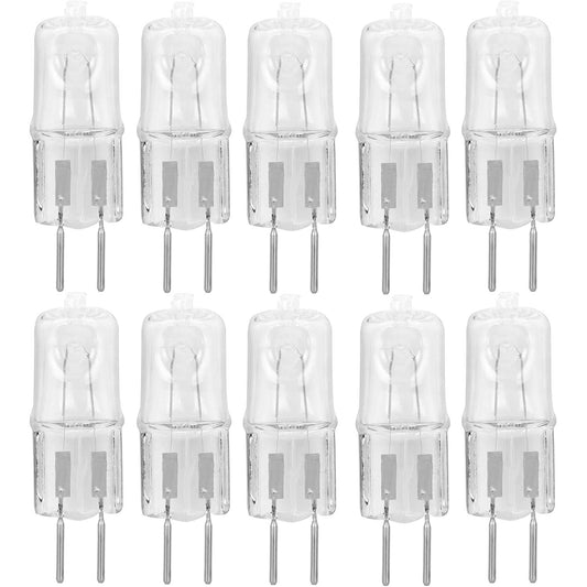 10 Pack Halogen Light Bulb Electric Oil Warmer Bulb Clear Lens Dimmable Q35/G5.3/CL/120V G5.3 JCD 35 Watt 120 Volt Replacement Candle Warmer Oven