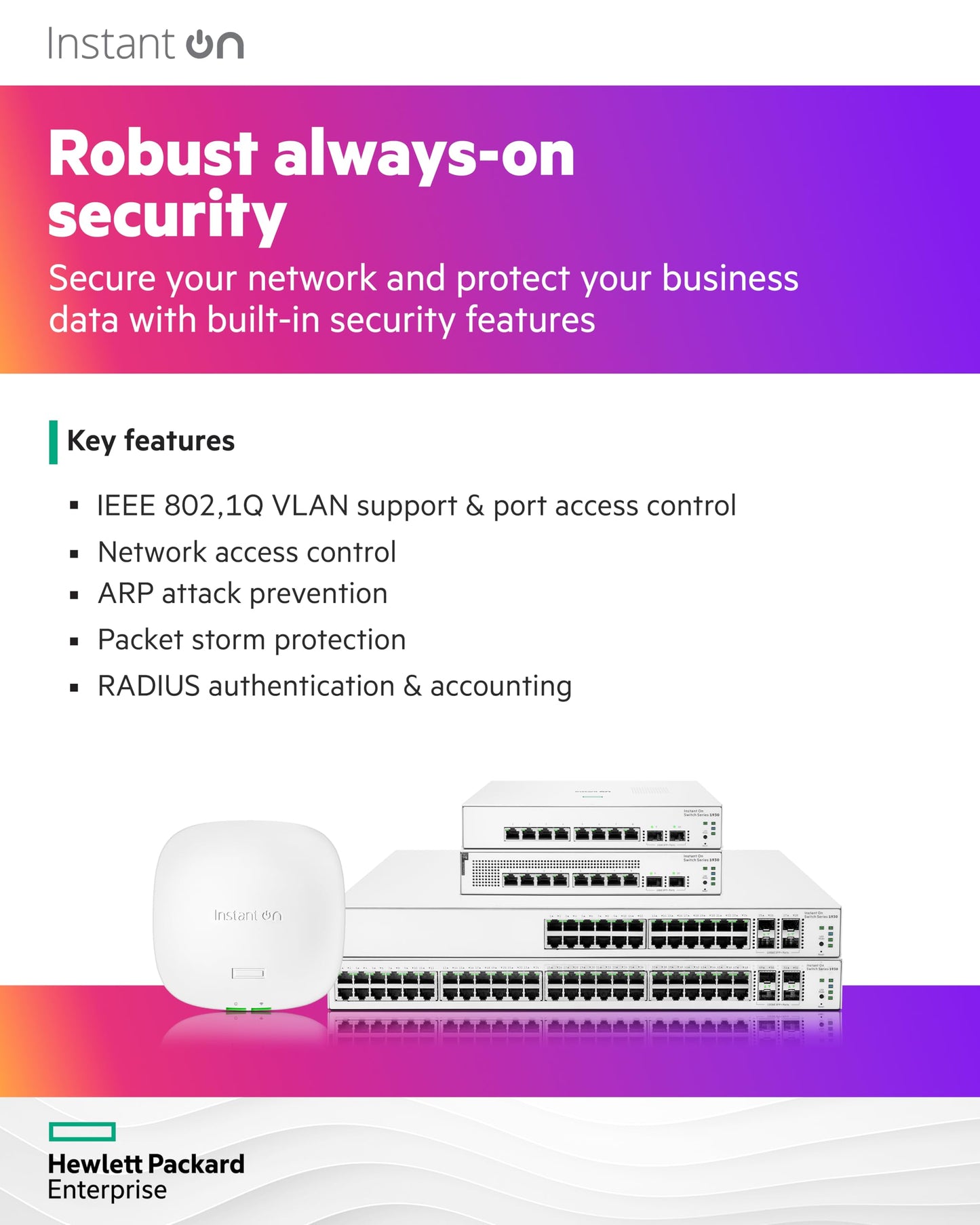 HPE Networking Instant On Switch Series 1930 8-Port Gb Smart-Managed Layer 2+ Ethernet Switch | 8X 1G | 2X SFP | US Cord (JL680A#ABA)
