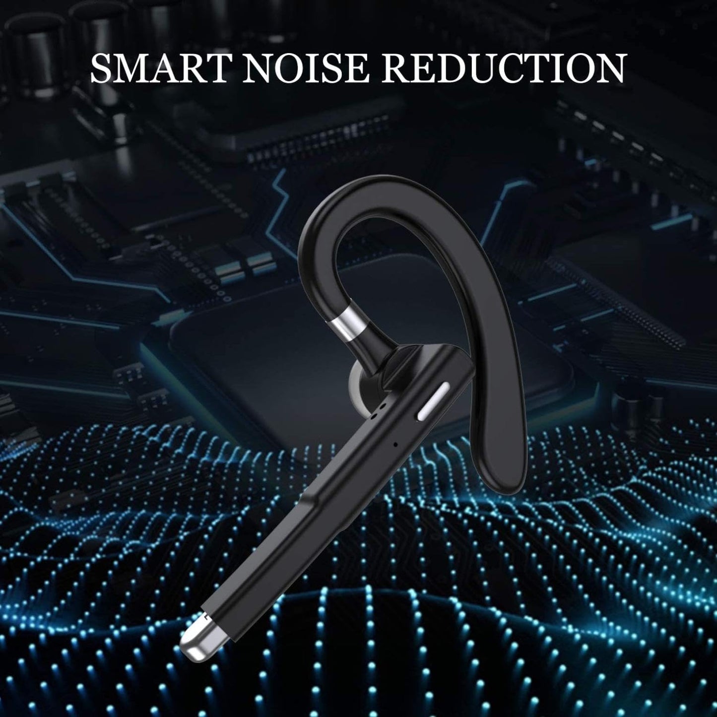 Wireless Earphone Ear-Hook Headphone Boom Mic Compatible with Google Pixel 9 Pro XL, Handsfree Single Headset Over The Ear Earbud
