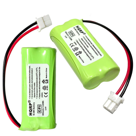 HQRP Cordless Phone Battery 2-Pack Compatible with VTech BT162342 / BT262342 / 89-1347-01-00 Cordless Telephone
