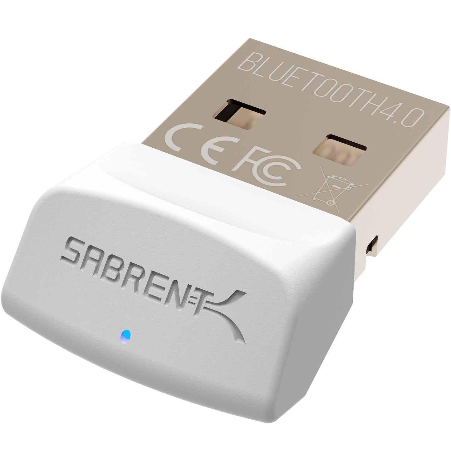 Sabrent USB Bluetooth 4.0 Micro Adapter for PC [v4.0 Class 2 with Low Energy Technology] White (BT-UB40-WHI)